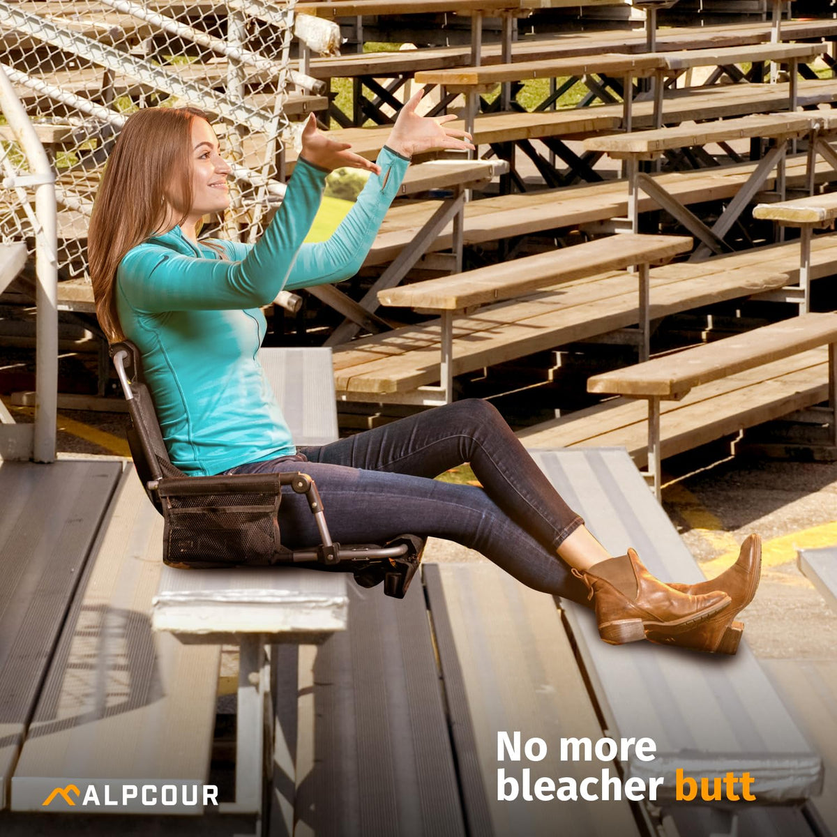 Folding Stadium Seats with Back Support and Armrests Y88651