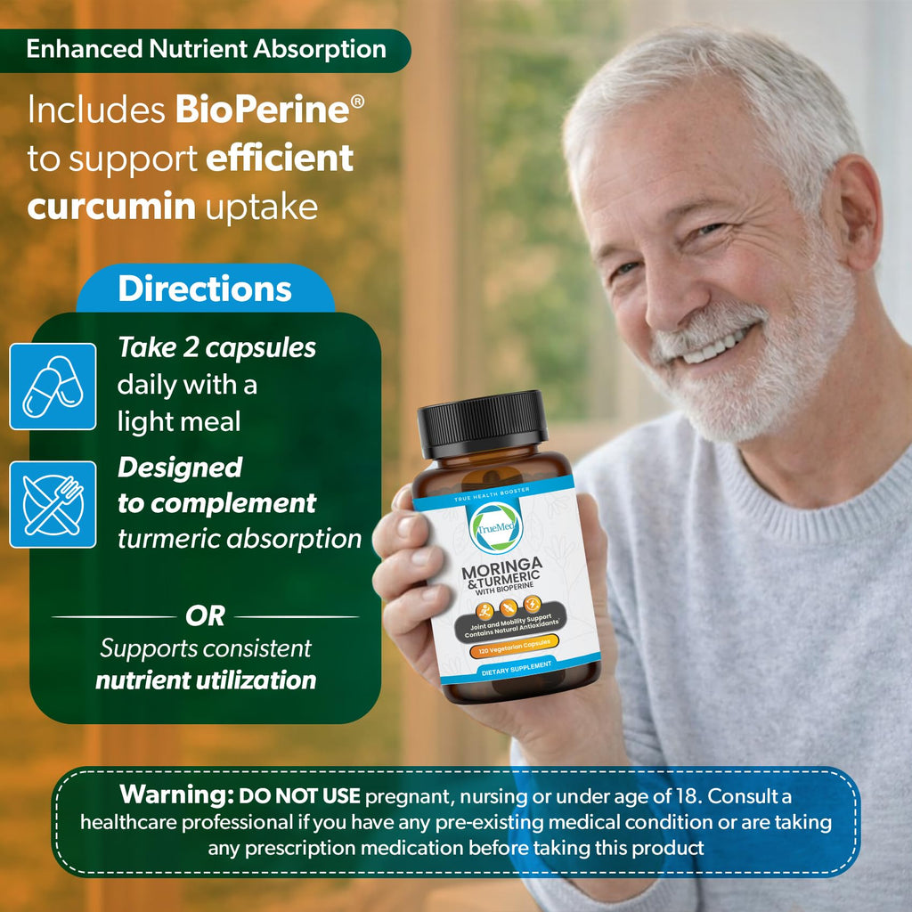 Moringa Turmeric Bioperine Supplement 120CT P26547