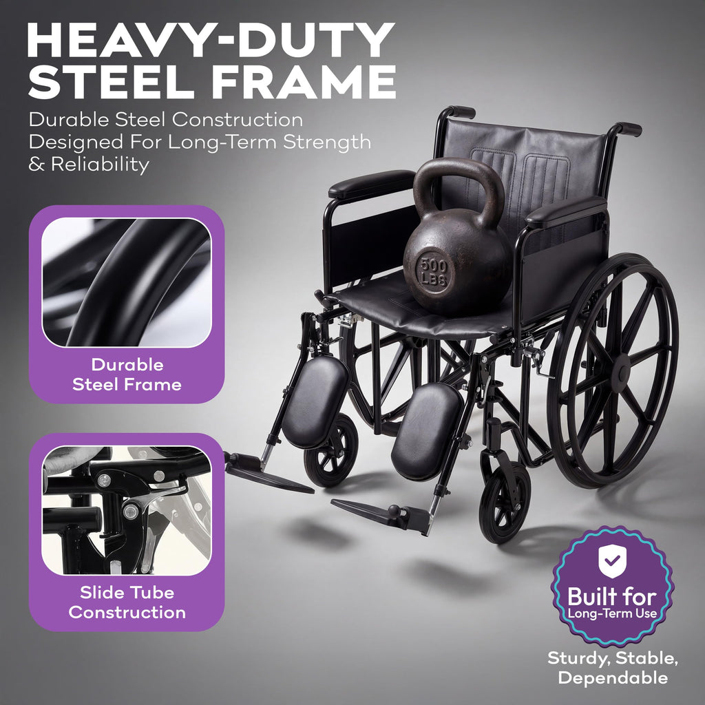 Heavy Duty Bariatric Wheelchair 700lb 28” Seat Width W247