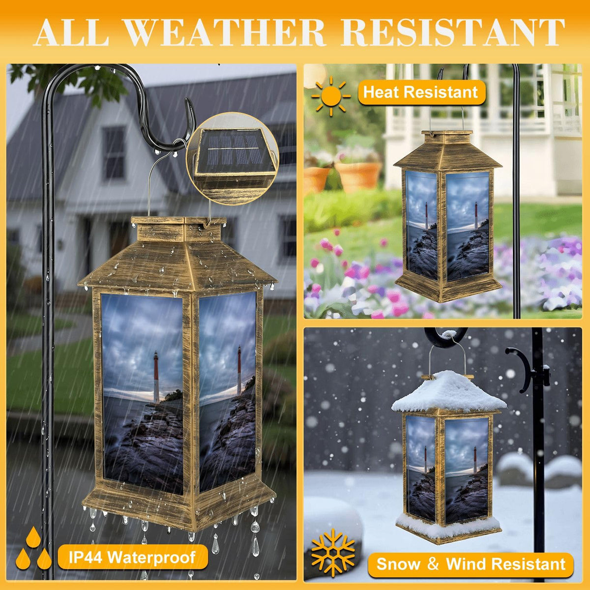 Waterproof LED Solar Lantern M971