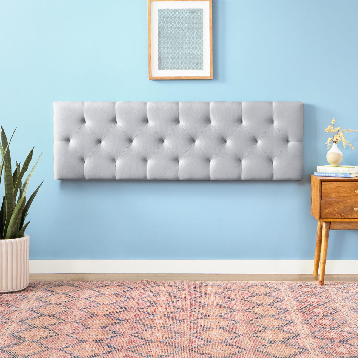 Stone Queen Size Upholstered Headboard K208