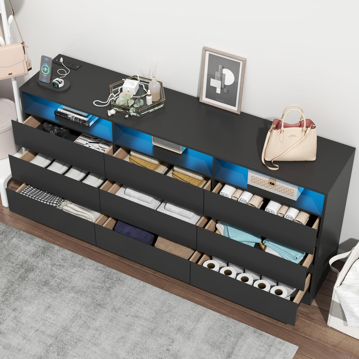 9 Drawer Dresser with Power Outlet S60538