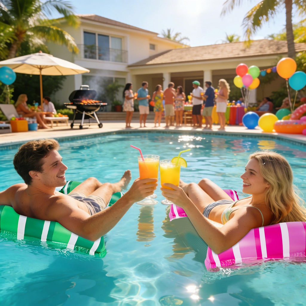4 Pack Inflatable Pool Float Hammocks N55481