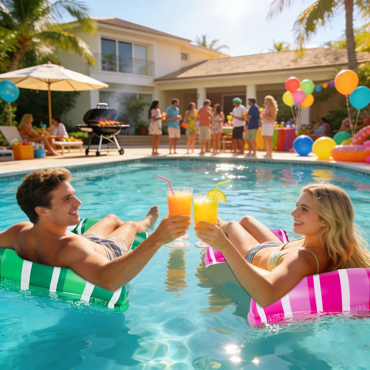 4 Pack Inflatable Pool Float Hammocks N55481