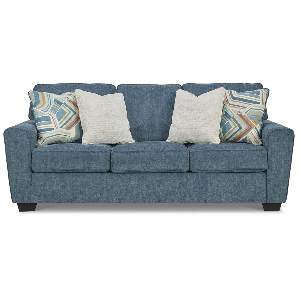 Blue Chenille 3 Seater Couch O37937