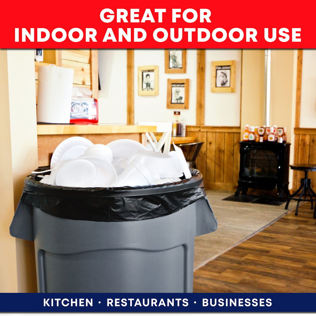 55 Gallon 3 Mil Black Contractor Garbage Bags F65642