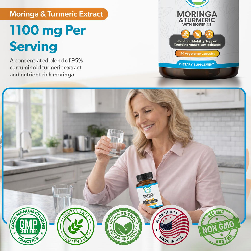 Moringa Turmeric Bioperine Supplement 120CT P26547