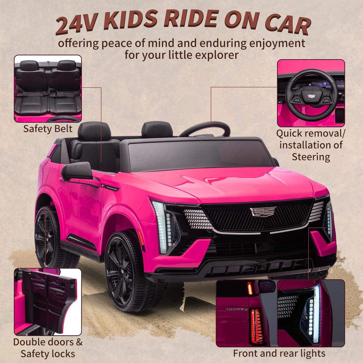 24V Battery Powered Electric Ride On Car 2 Seater H715106