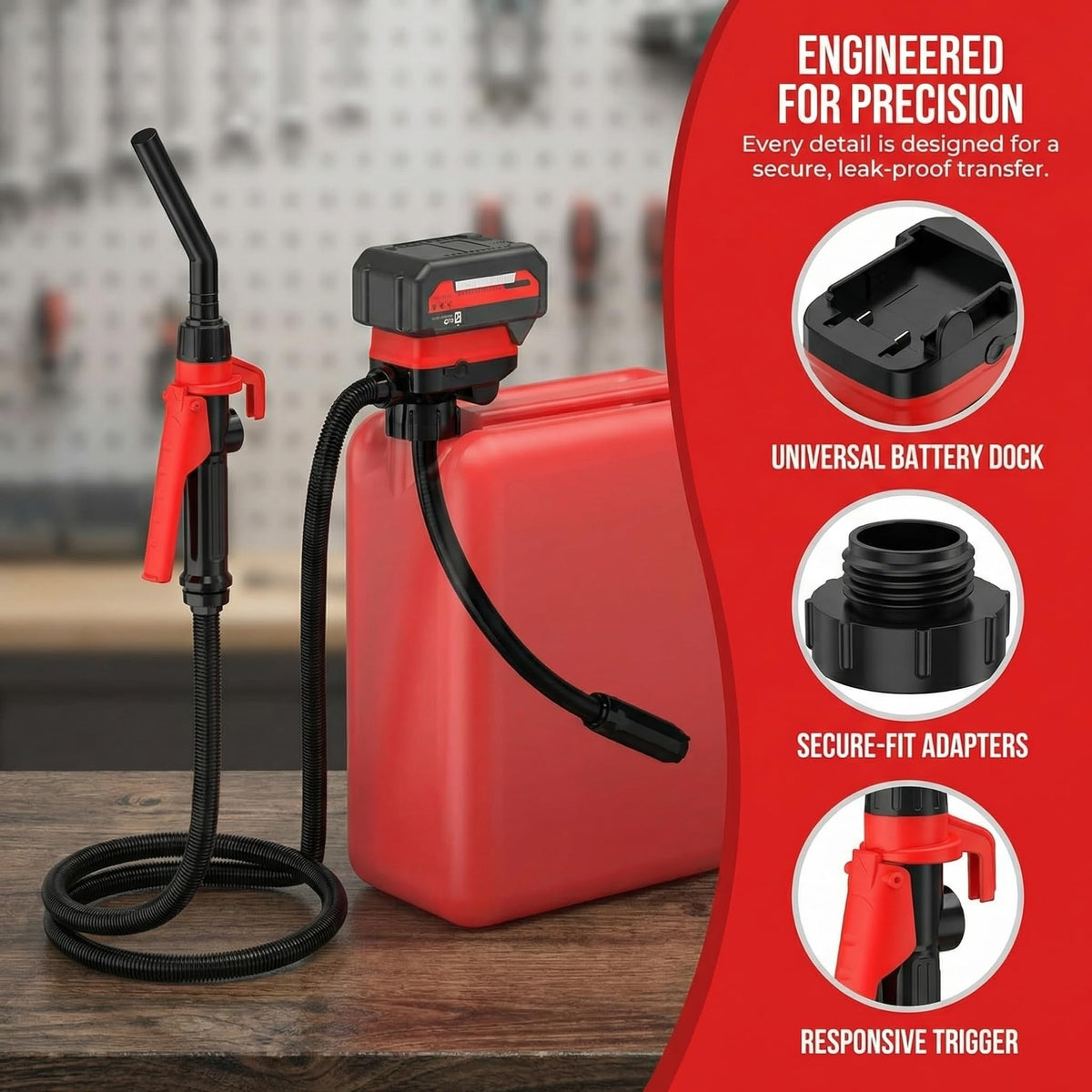 Cordless Battery Powered Fuel Transfer Pump 3.2 Gpm P3145