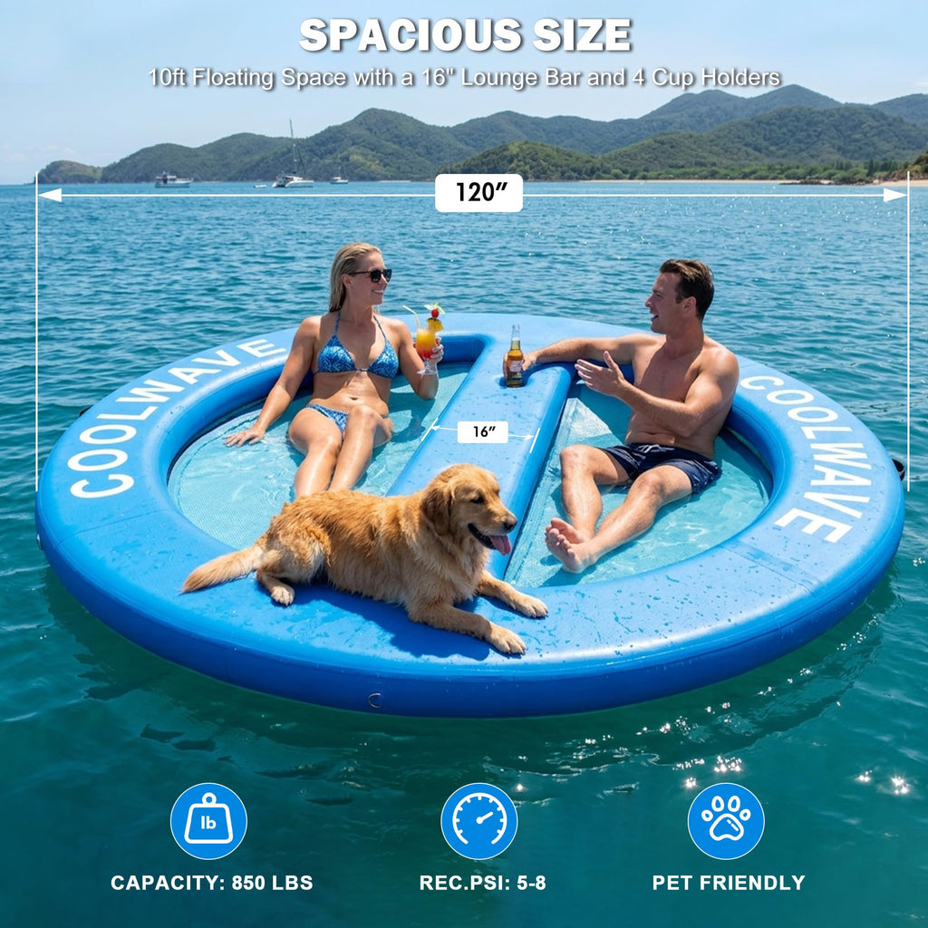 Inflatable Water Hammock with Cup Holders V109