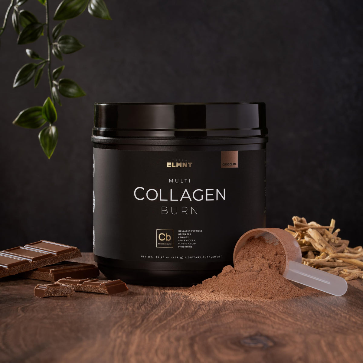 Chocolate Collagen Powder with Probiotics, Hyaluronic Acid & Biotin X2504
