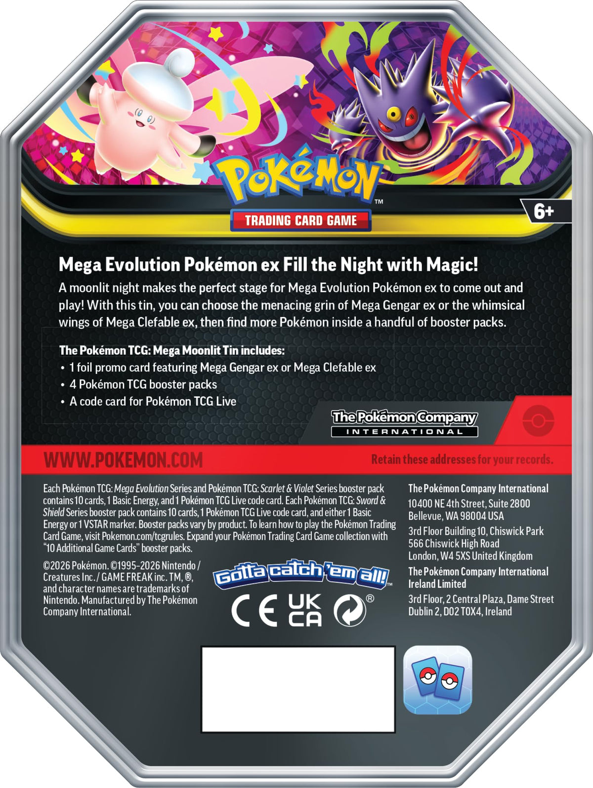 Pokémon TCG Mega Clefable Tin H7718