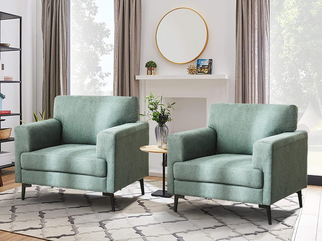 Oversized Linen Accent Chair 2PC C913