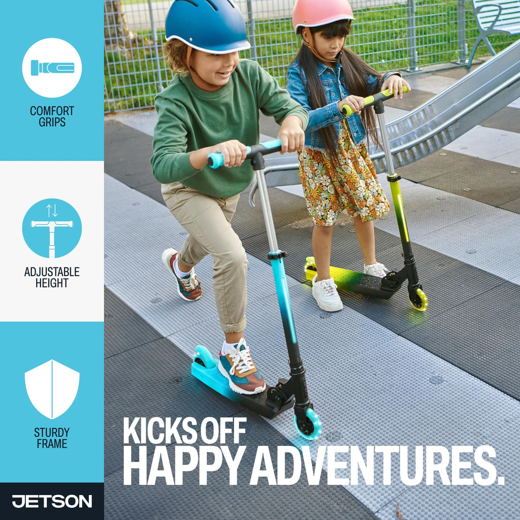 2-Wheel Light-Up Folding Kick Scooter with Adjustable Handlebar Y702