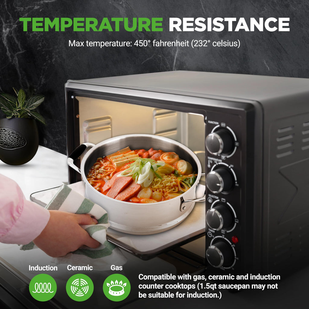12-Piece Stainless Steel Non-Stick Cookware Set B76552