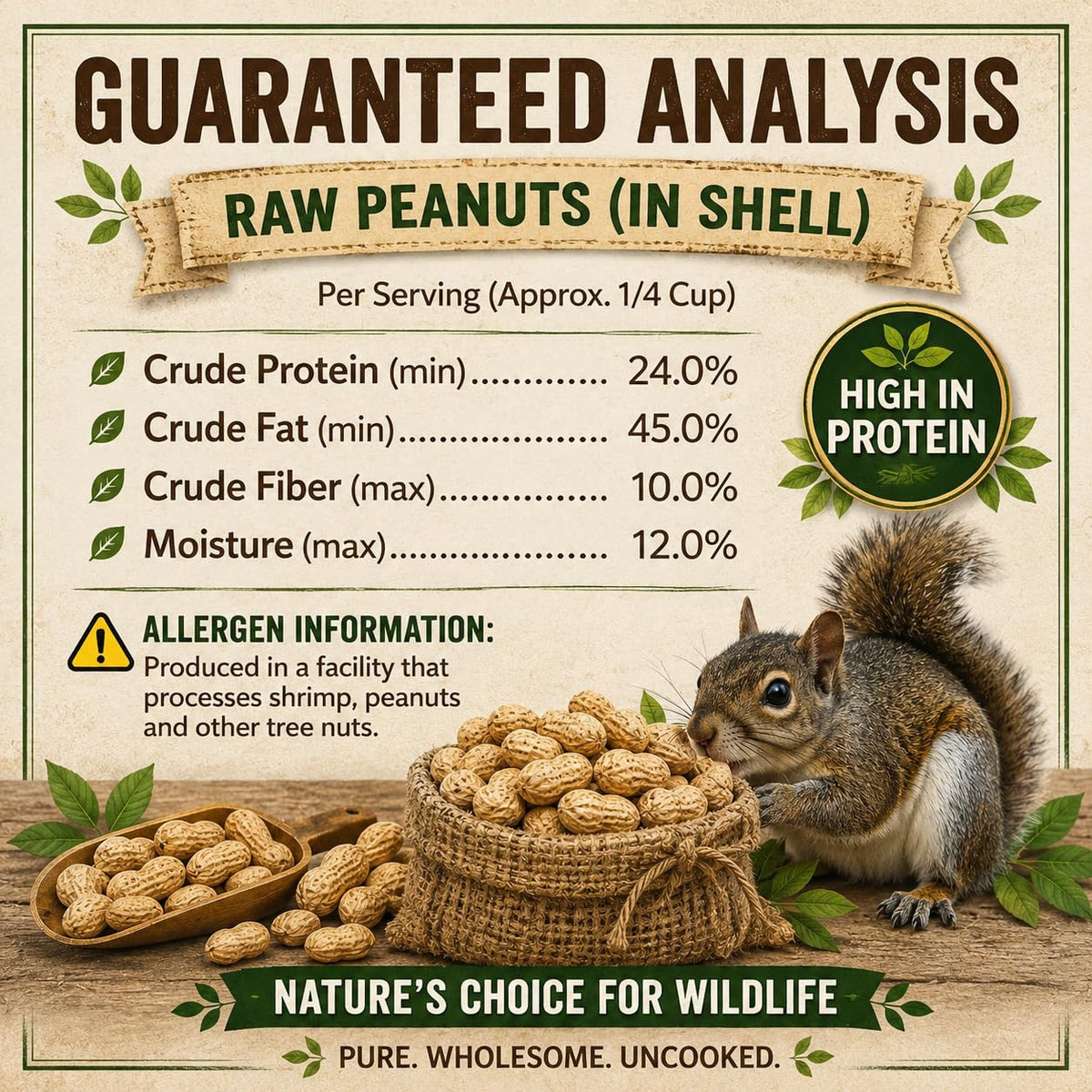 Unsalted Raw Peanuts in Shell 5 LB N784973