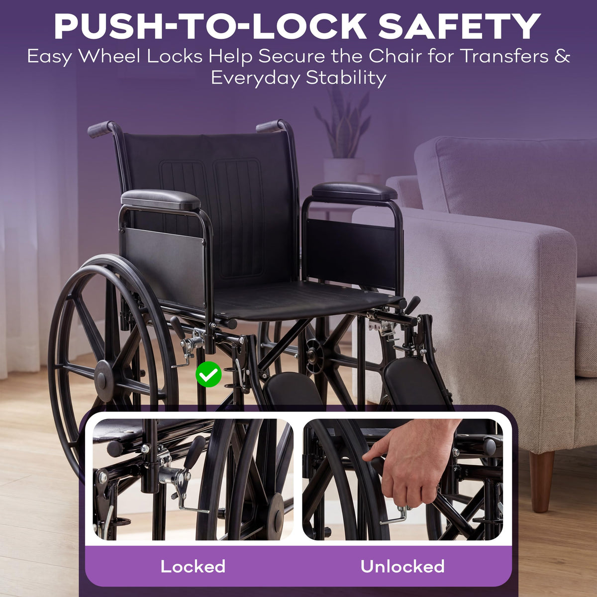 Heavy Duty Bariatric Wheelchair 700lb 28” Seat Width W247