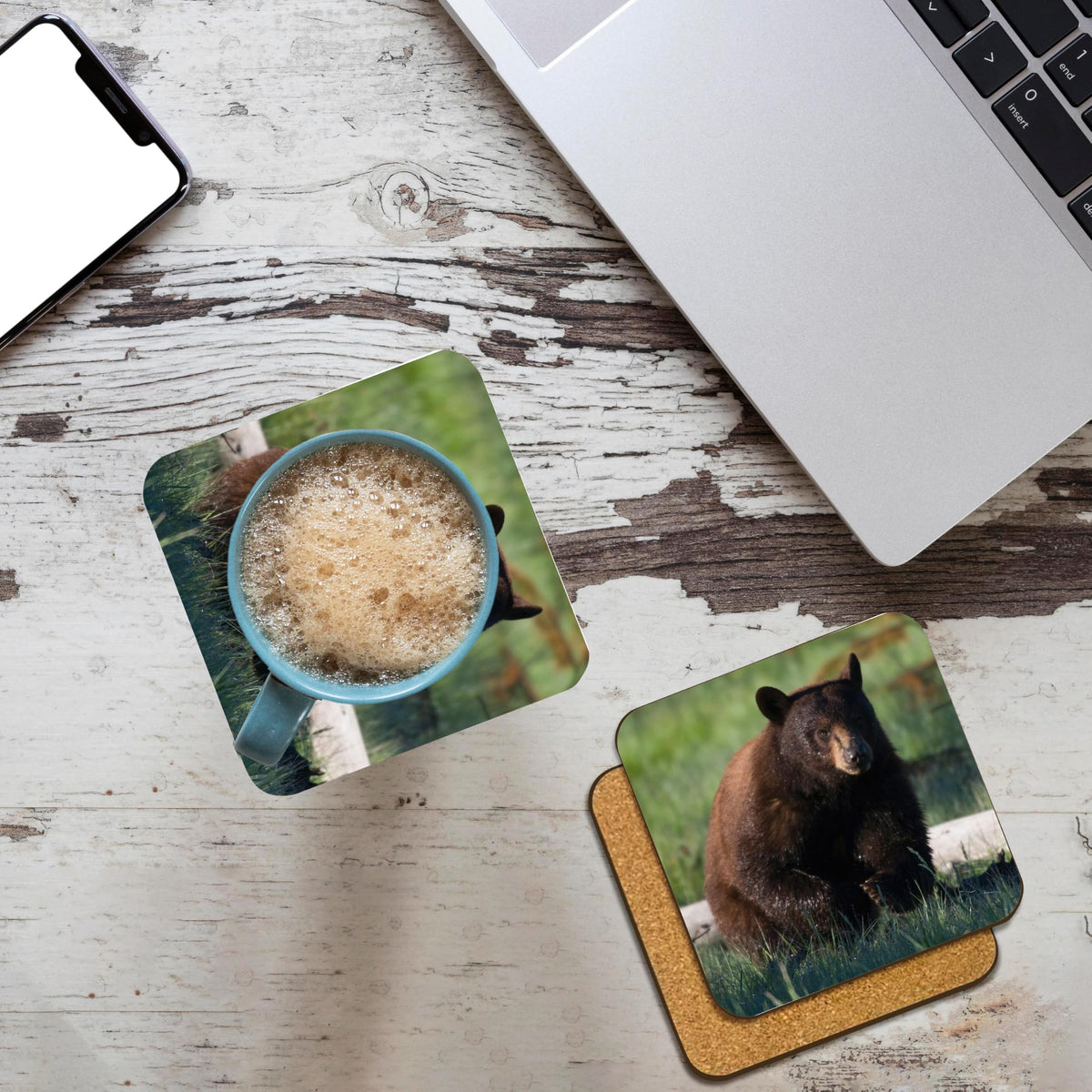 Set of 8 Cork Coasters D1188