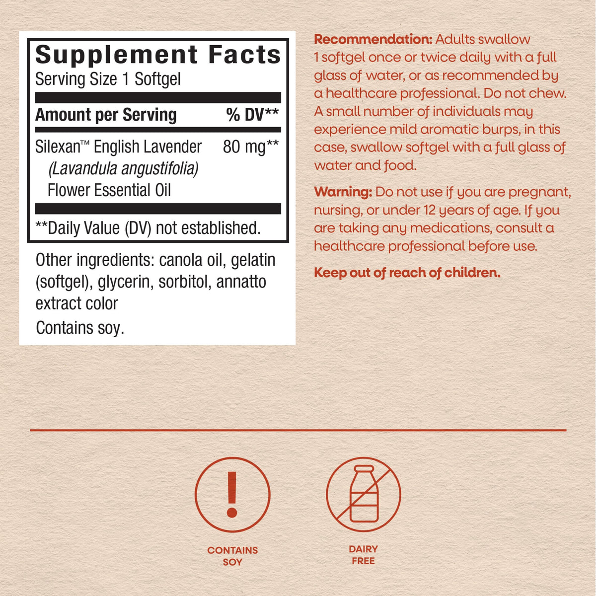 Lavender Oil Supplement 30 ct V960