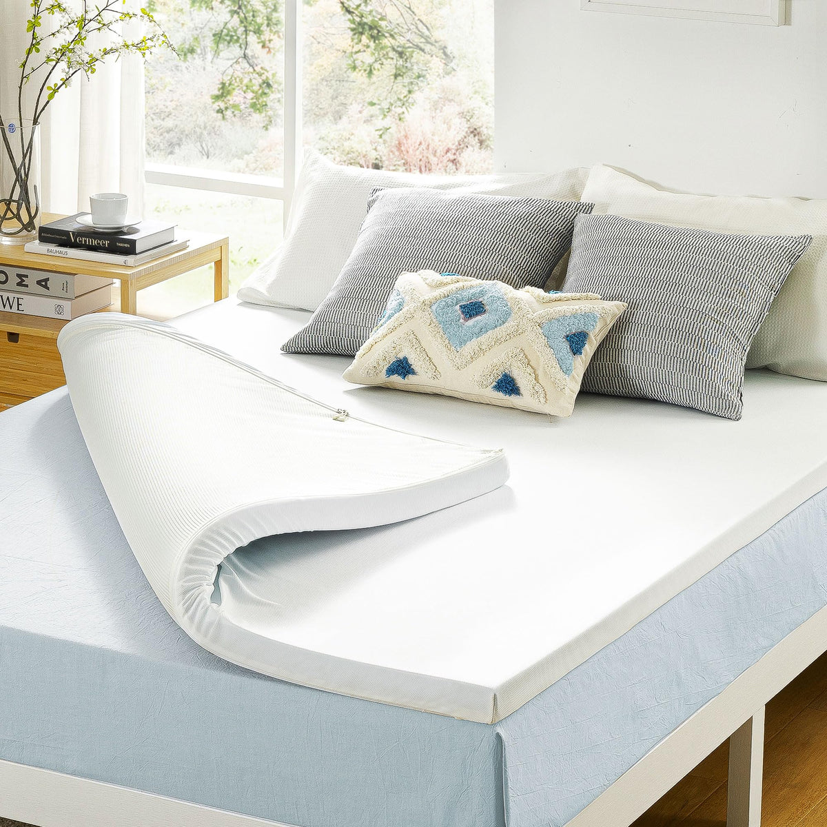 3 Inch Gel Memory Foam Mattress Topper with Cover P498