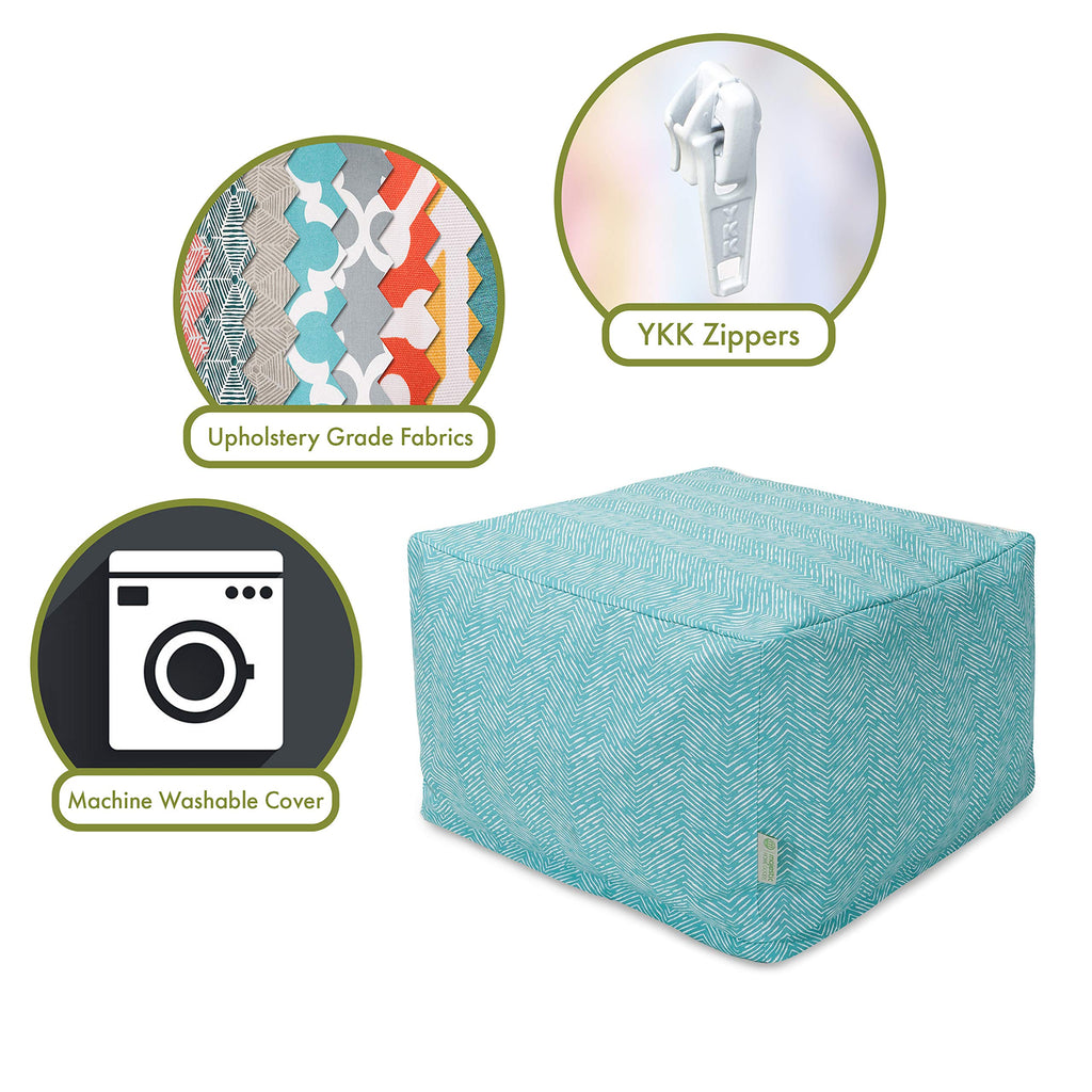 Teal Large Ottoman Y67103