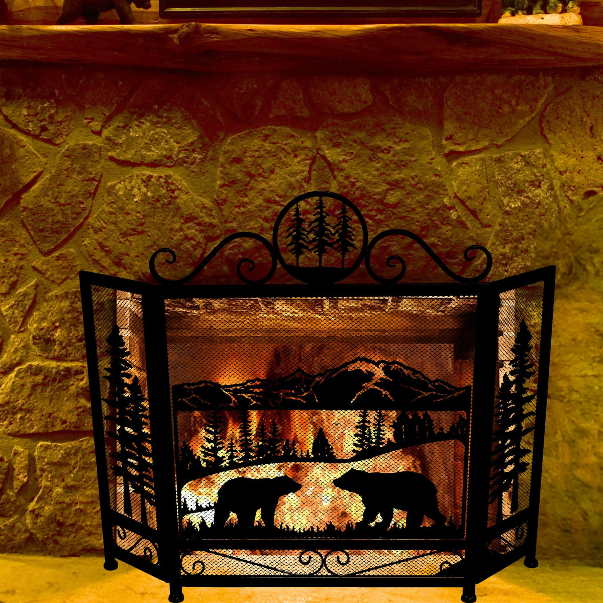 3-Panel Fireplace Screen L2602