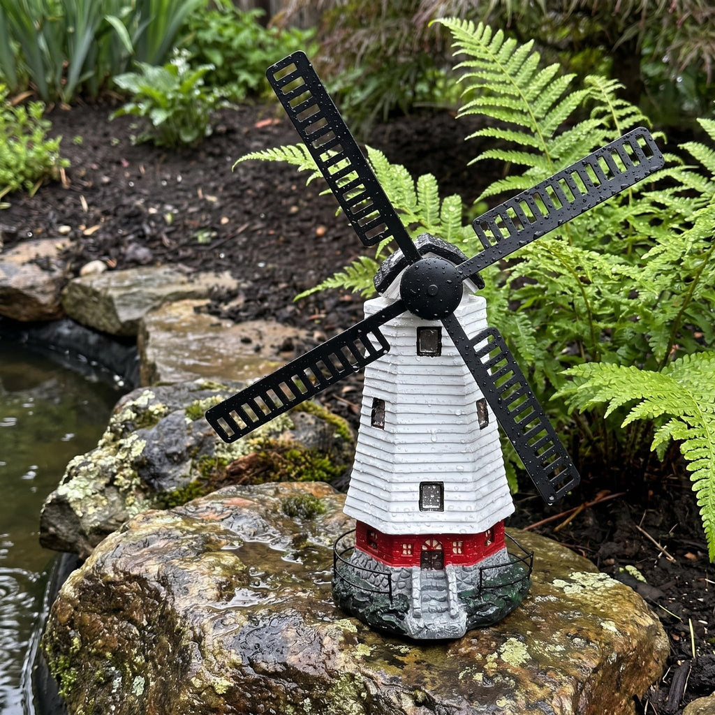 Solar Powered Lighthouse Statue 13 inch U566