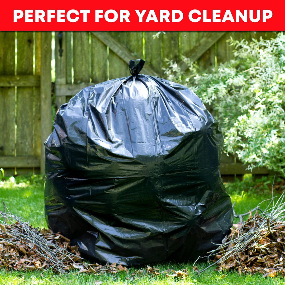 55 Gallon 3 Mil Black Contractor Garbage Bags F65642