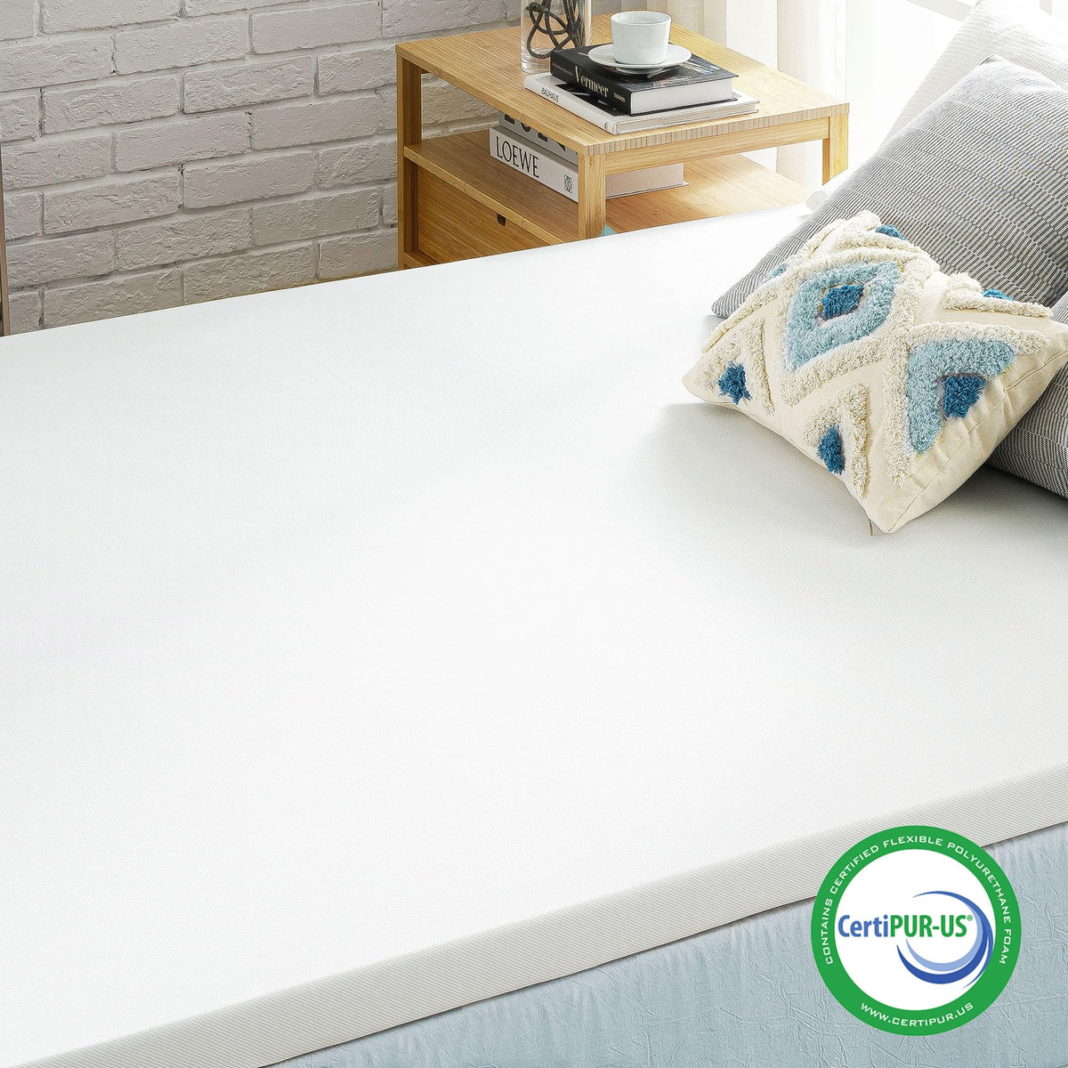 3 Inch Gel Memory Foam Mattress Topper with Cover P498