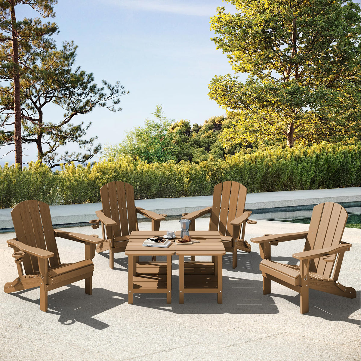 Brown Set of 2 Rectangular End Table T264166