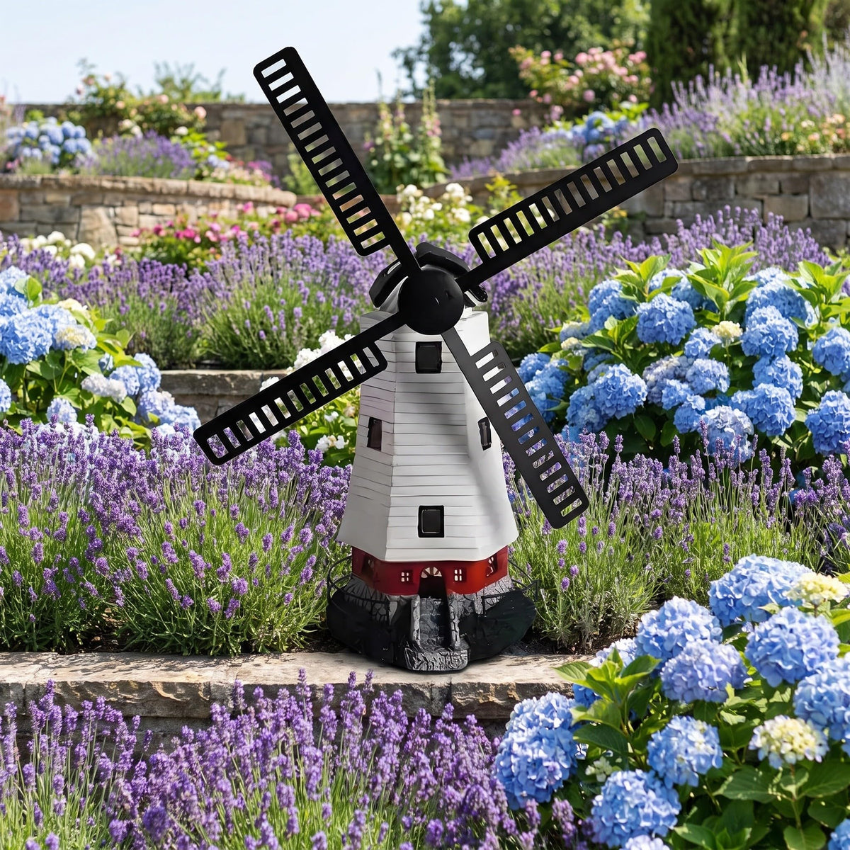 Solar Powered Lighthouse Statue 13 inch U566