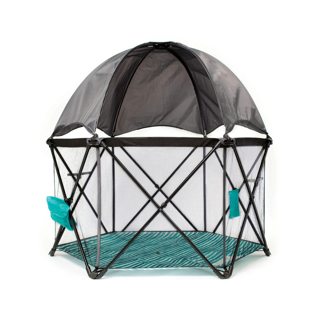 Baby Delight Go with Me Eclipse Deluxe Playard, Watercolor Stripe Base → Watercolor Stripe Playard L687059